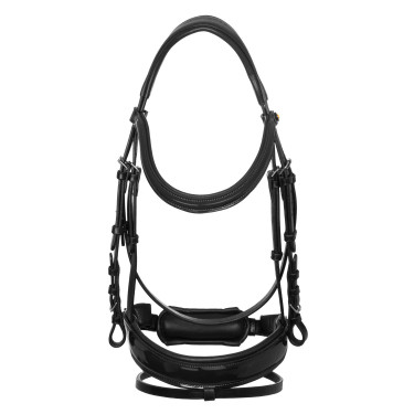 Filet con testiera anatomica Equestro con capezzina imbottita Nero