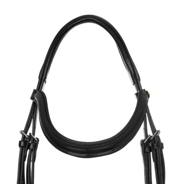 Filet con testiera anatomica Equestro con capezzina imbottita Nero