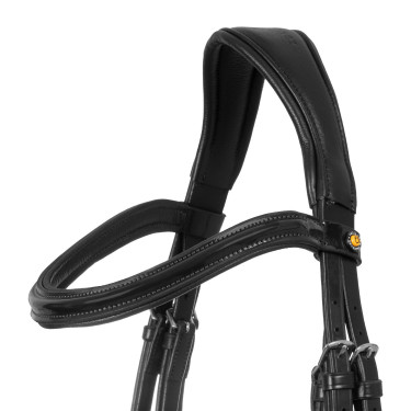 Filet con testiera anatomica Equestro con capezzina imbottita Nero