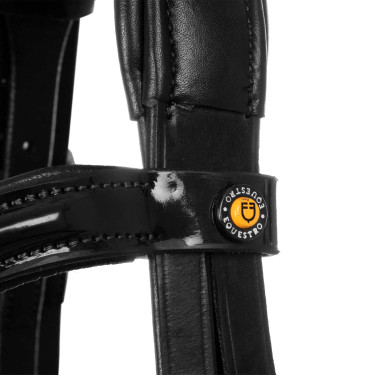 Filet con testiera anatomica Equestro con capezzina imbottita Nero