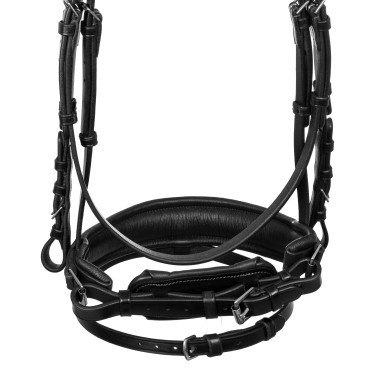 Filet con testiera anatomica Equestro con capezzina imbottita Nero