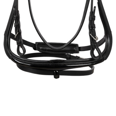 Briglia Supreme Hemelite da dressage con redini in gomma Nero Briglia Supreme Hemelite da dressage con redini in gomma Nero