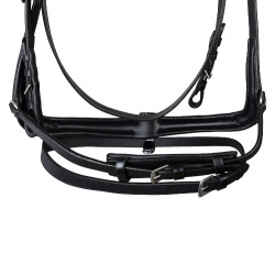 Briglia Supreme Hemelite da dressage con redini in gomma Nero Briglia Supreme Hemelite da dressage con redini in gomma Nero