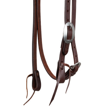 Testiera one-ear Pool’s con sottogola Oliato Marrone