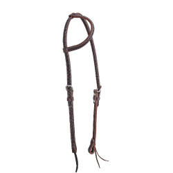 Briglia one-ear Pool’s 23748 con incisioni a motivo serpente Marrone