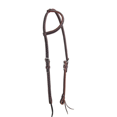 Briglia one-ear Pool’s 23748 con incisioni a motivo serpente Marrone