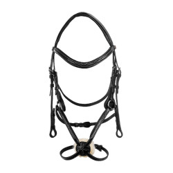 Briglia messicana Supreme con capezzina anatomica Nero