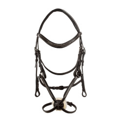 Briglia messicana Supreme con capezzina anatomica Marrone scuro