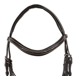 Briglia messicana Supreme con capezzina anatomica Marrone scuro
