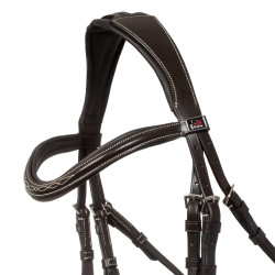 Briglia messicana Supreme con capezzina anatomica Marrone scuro