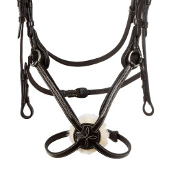 Briglia messicana Supreme con capezzina anatomica Marrone scuro