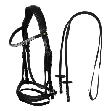 Testiera equitazione Equestro Softy Cover in cuoio