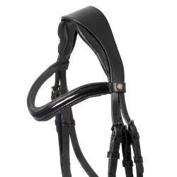 Briglia Equestro curvata a forma anteriore Nero Briglia Equestro curvata a forma anteriore Nero