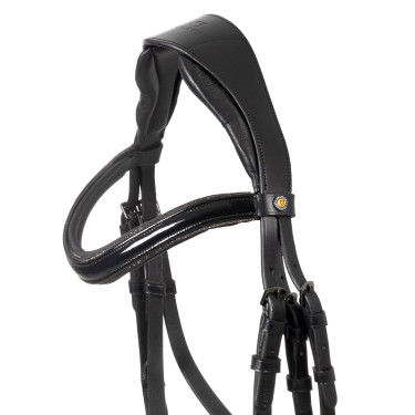 Briglia Equestro curvata a forma anteriore Nero Briglia Equestro curvata a forma anteriore Nero