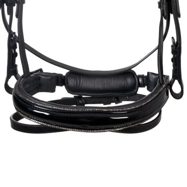 Briglia Equestro curvata a forma anteriore Nero Briglia Equestro curvata a forma anteriore Nero