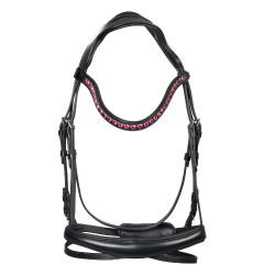 Filet Equestro anatomico con pietre fucsia Nero Filet Equestro anatomico con pietre fucsia Nero