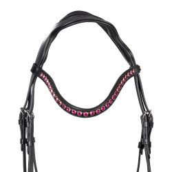Filet Equestro anatomico con pietre fucsia Nero Filet Equestro anatomico con pietre fucsia Nero