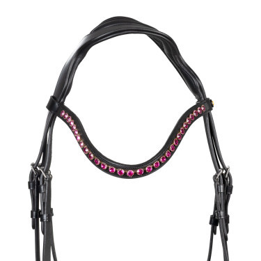 Filet Equestro anatomico con pietre fucsia Nero Filet Equestro anatomico con pietre fucsia Nero