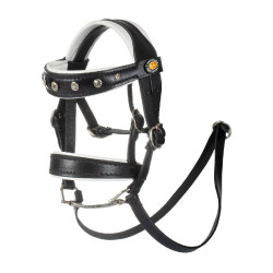 Briglia in cuoio Equestro con strass per cavallo giocattolo Nero Briglia in cuoio Equestro con strass per cavallo giocattolo Nero