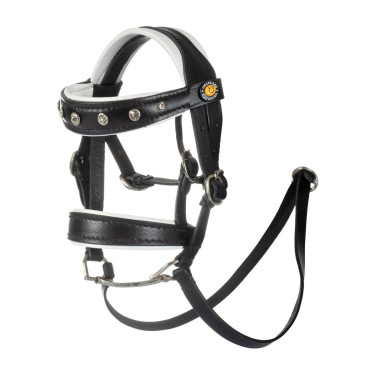 Briglia in cuoio Equestro con strass per cavallo giocattolo Nero Briglia in cuoio Equestro con strass per cavallo giocattolo Nero