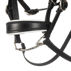 Briglia in cuoio Equestro con strass per cavallo giocattolo Nero Briglia in cuoio Equestro con strass per cavallo giocattolo Nero