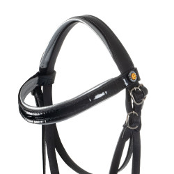 Briglia in pelle lucida per hobby horse Equestro Nero Briglia in pelle lucida per hobby horse Equestro Nero
