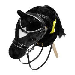 Briglia in pelle lucida per hobby horse Equestro Nero Briglia in pelle lucida per hobby horse Equestro Nero