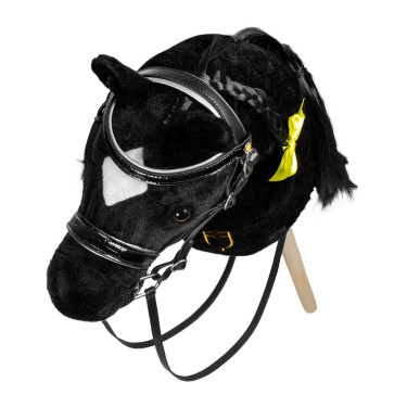 Briglia in pelle lucida per hobby horse Equestro Nero Briglia in pelle lucida per hobby horse Equestro Nero