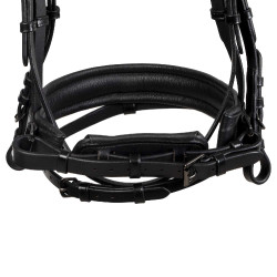 Briglia da dressage Equestro Elegant in cuoio Nero Briglia da dressage Equestro Elegant in cuoio Nero