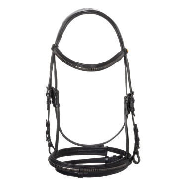 Briglia inglese Equestro nera in pelle Nero Briglia inglese Equestro nera in pelle Nero