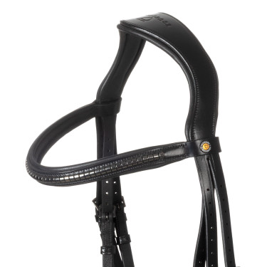 Briglia inglese Equestro nera in pelle Nero Briglia inglese Equestro nera in pelle Nero