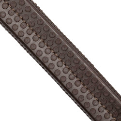 Briglia inglese in morbida pelle Equestro con impunture decorative Marrone scuro