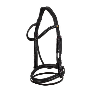 Briglia anatomica Equestro in pelle Nero