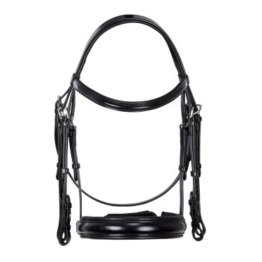 Briglia da dressage Equestro in cuoio senza redini Nero Briglia da dressage Equestro in cuoio senza redini Nero