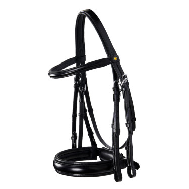 Briglia da dressage Equestro in cuoio senza redini Nero Briglia da dressage Equestro in cuoio senza redini Nero