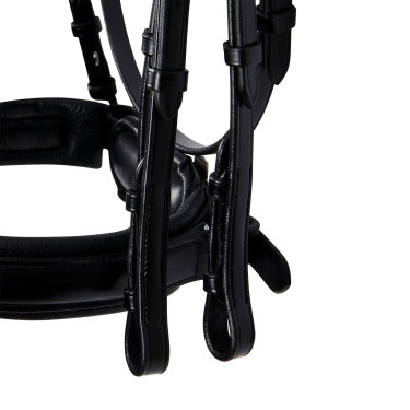 Briglia da dressage Equestro in cuoio senza redini Nero Briglia da dressage Equestro in cuoio senza redini Nero