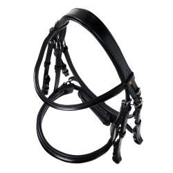 Briglia da dressage Equestro in cuoio senza redini Nero Briglia da dressage Equestro in cuoio senza redini Nero