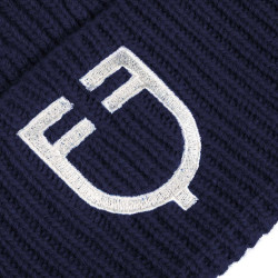 Cappello unisex in maglia a coste Equestro x FISE Blazer marine Blu marino