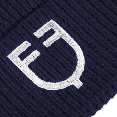 Cappello unisex in maglia a coste Equestro x FISE Blazer marine Blu marino
