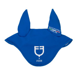 Cuffia Equestro x FISE in tessuto tecnico Blu di Savoia