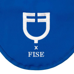 Cuffia Equestro x FISE in tessuto tecnico Blu di Savoia