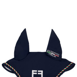 Cuffia Equestro x FISE con bordo con bandiera italiana Blazer marine Blu marino