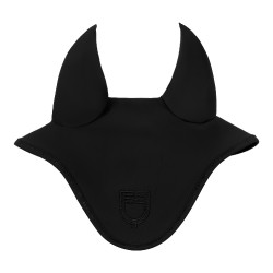 Cuffia Equestro Silica con logo Nero