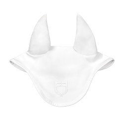 Cuffia Equestro Silica con logo Bianco