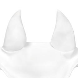 Cuffia Equestro Silica con logo Bianco
