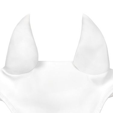 Cuffia Equestro Silica con logo Bianco