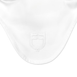 Cuffia Equestro Silica con logo Bianco