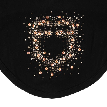 Cuffia Equestro in tessuto tecnico con logo in strass Nero Cuffia Equestro in tessuto tecnico con logo in strass Nero
