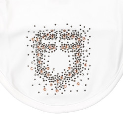 Cuffia Equestro in tessuto tecnico con logo in strass Bianco Cuffia Equestro in tessuto tecnico con logo in strass Bianco
