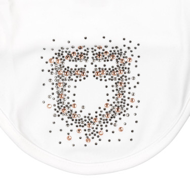 Cuffia Equestro in tessuto tecnico con logo in strass Bianco Cuffia Equestro in tessuto tecnico con logo in strass Bianco
